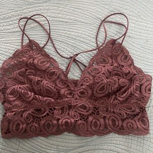 Pink Victoria Secret Lace Bralette in Dusty Rose